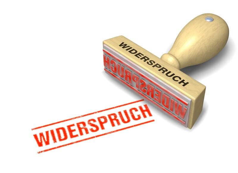 Stempel, Widerspruch