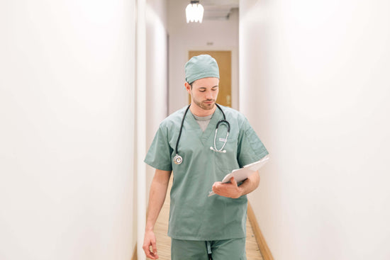 Pflegekraft, Krankenhaus, Arzt, Stethoskop, Gang